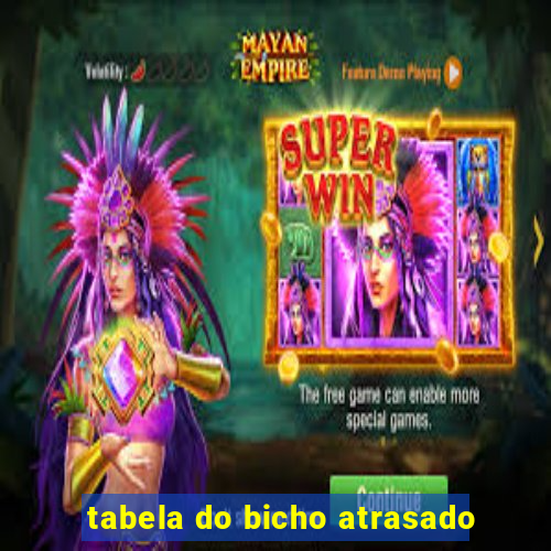 tabela do bicho atrasado